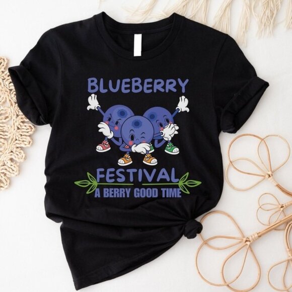 Blueberries Berry Lover Fruit Cute Graphic Summer Foodie Gift T-Shirt 165 - Picture 1 of 5